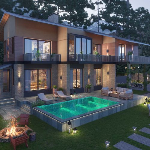 4 BHK Night view
